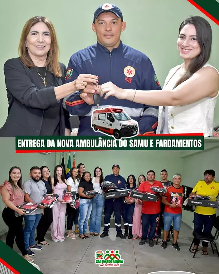 Prefeita Rosalba entrega nova Ambulância e Fardamento ao SAMU de São José do Bonfim