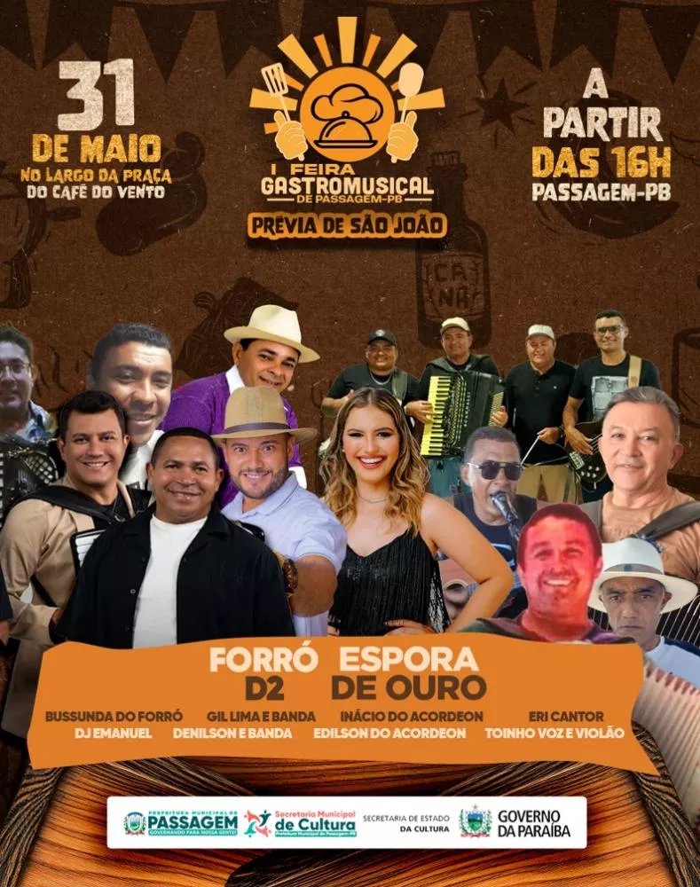 Passagem-PB realiza grande programação cultural no dia 31 de maio com cavalgada, feira gastronômica e corrida de jegue