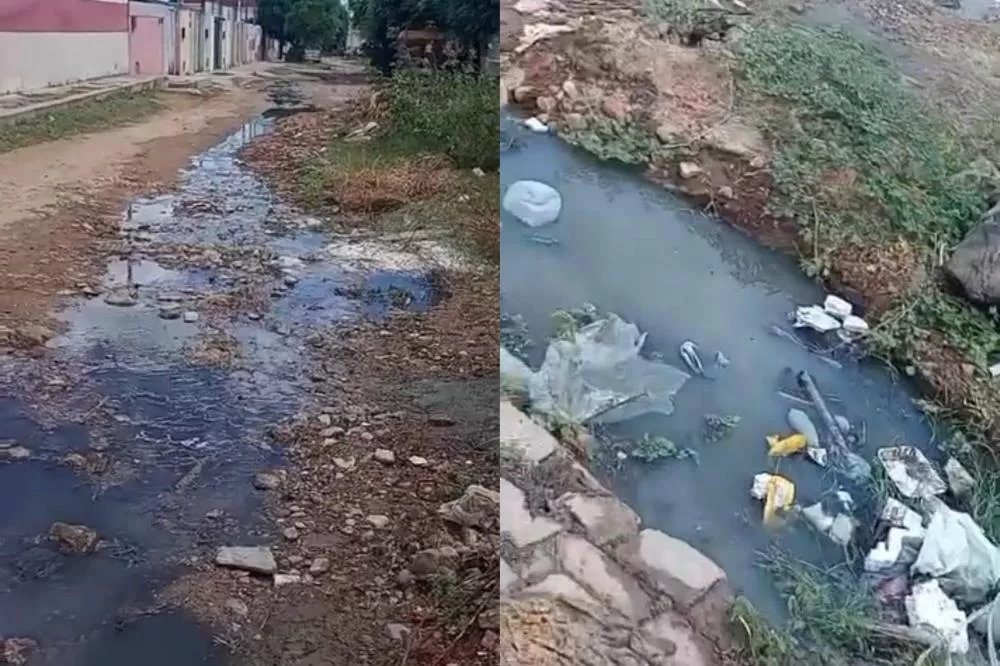 Moradores da Rua Cecília de Araújo Medeiros denunciam abandono e cobram providências para esgoto a céu aberto e falta de infraestrutura