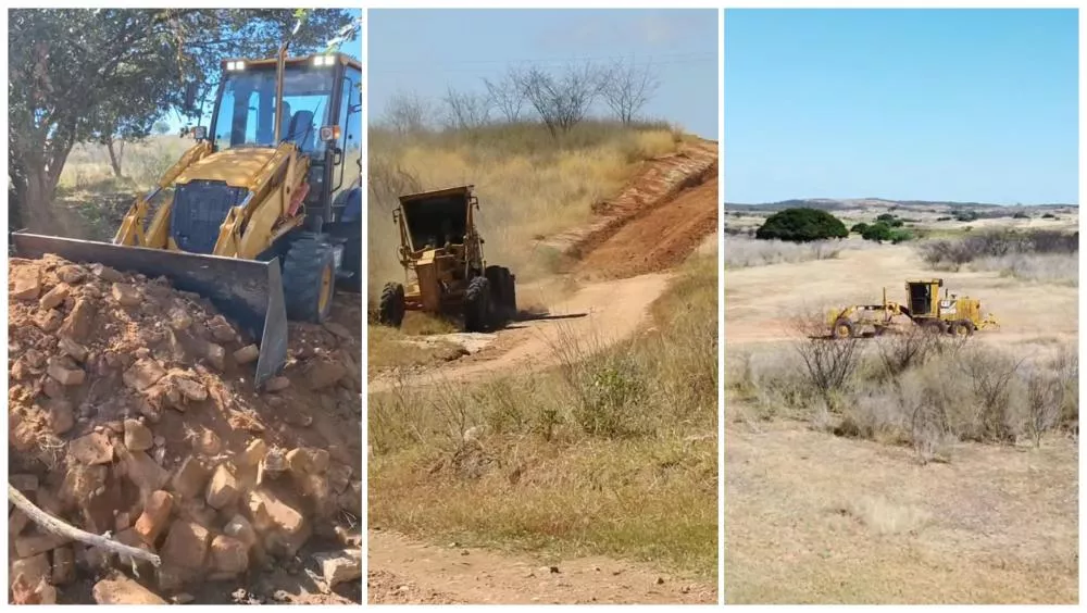 Prefeitura de Santa Terezinha realiza manutenção em estradas rurais com uso de máquinas pesadas