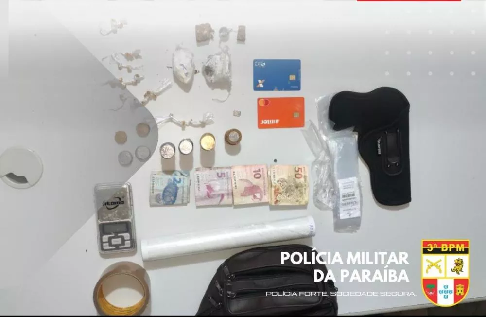 Polícia Militar apreende drogas e detém suspeito por tráfico em Santa Luzia
