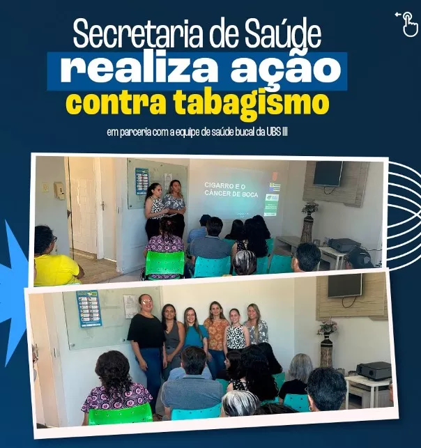 Prefeitura de Condado realiza ação de conscientização contra o tabagismo na UBS III