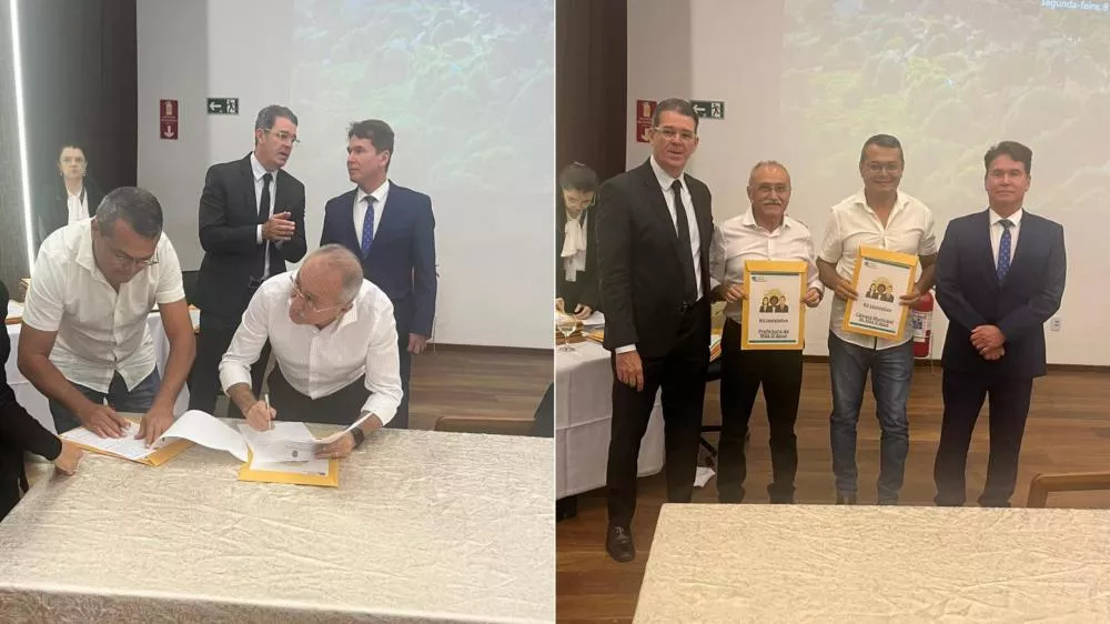 Prefeito de Mãe d'Água, Dr. Jucélio, assina convênio de cooperação com o TRE-PB