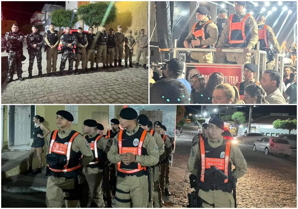 Polícia Militar trabalha para garantir segurança na última noite do “Paulista Cidade Junina”, no Sertão da Paraíba