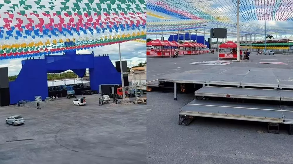 Montagem da estrutura do São João de Patos deverá ser concluída dois dias antes do evento, afirma organizador