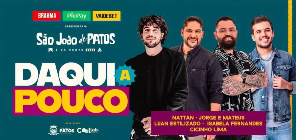 Assista à noite de abertura do São João de Patos com Jorge & Mateus, Nattan e Luan Estilizado