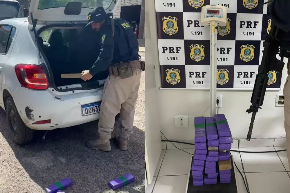 PRF realiza nova apreensão de drogas na BR-230, em Patos; 15kg de maconha foram encontrados em veículo