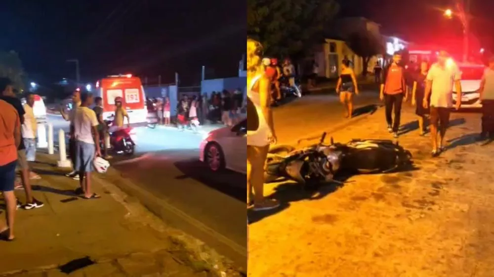 Duas pessoas, incluindo um menor, ficam feridas em grave acidente na noite deste domingo (22), em Patos