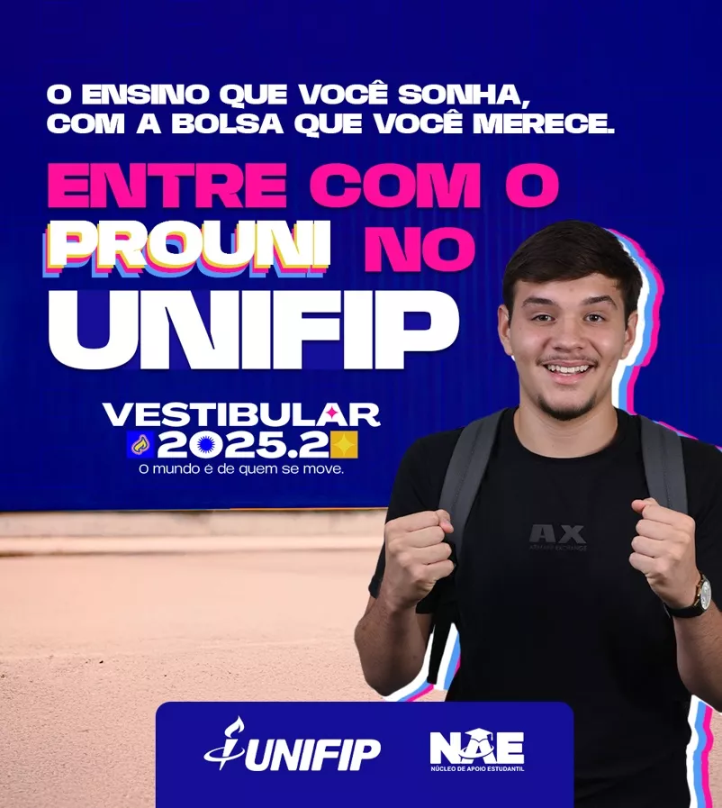 Unifip oferece mais de 190 bolsas de estudo pelo Prouni para o segundo semestre de 2025