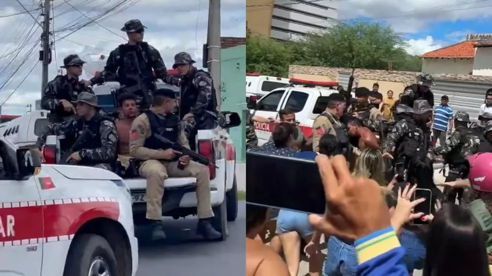 Acusado de feminicídio e tentativa de homicídio contra a filha é preso em Itaporanga; população tentou linchá-lo na chegada à delegacia