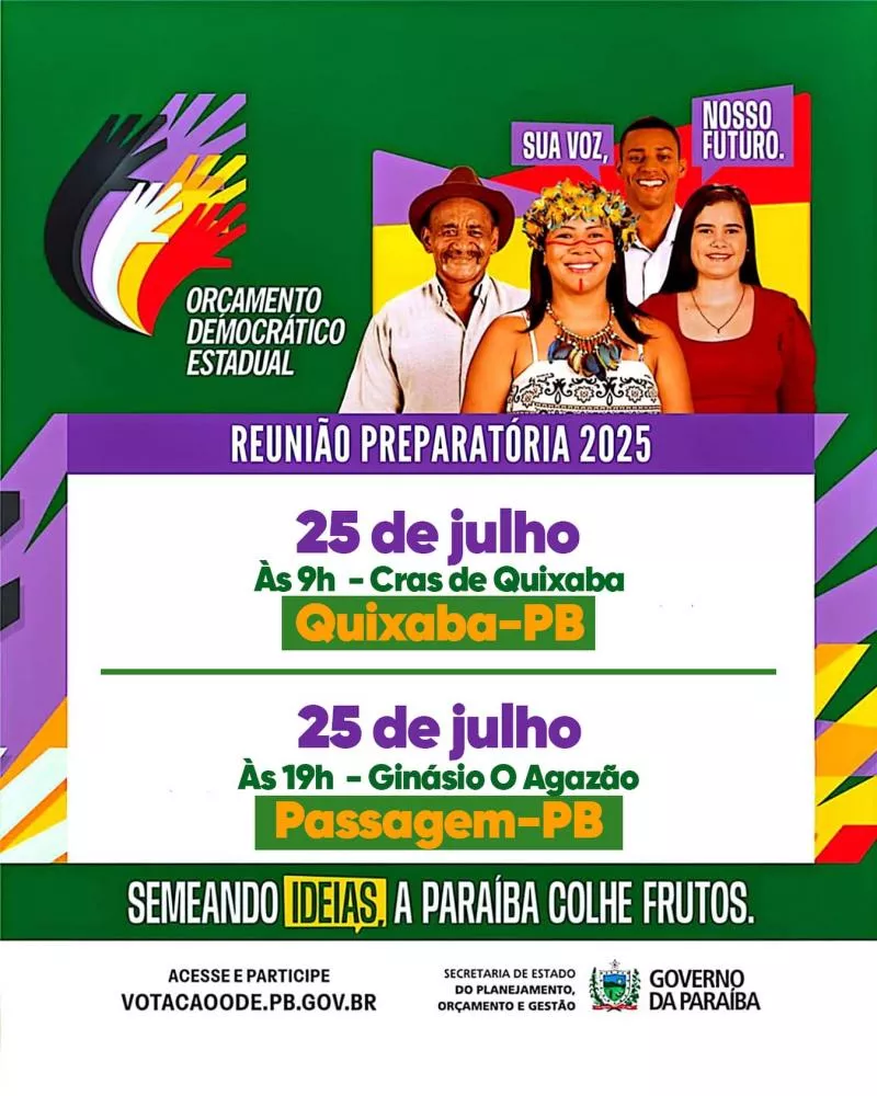 Passagem promove escuta popular no dia 25 de julho para definir prioridades do município