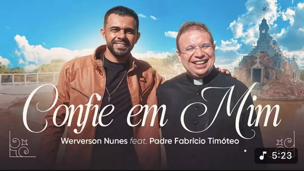 Cantor católico Werverson Nunes lança videoclipe de canção emocionante com Padre Fabrício