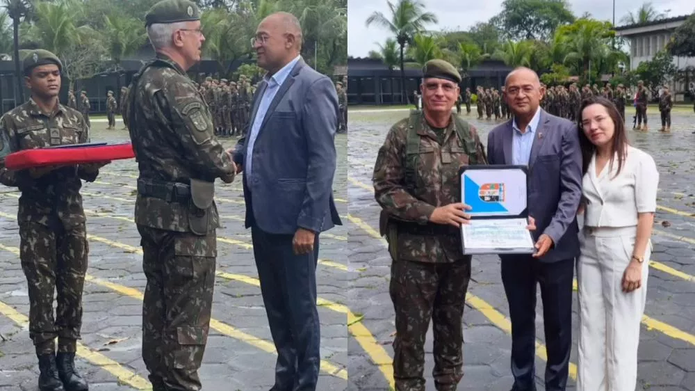 Patoense Ivaldo Belchior (Tota), apoiador e voluntário do Tiro de Guerra 07-002, é homenageado pelo Exército na 7ª Região Militar, em Recife-PE
