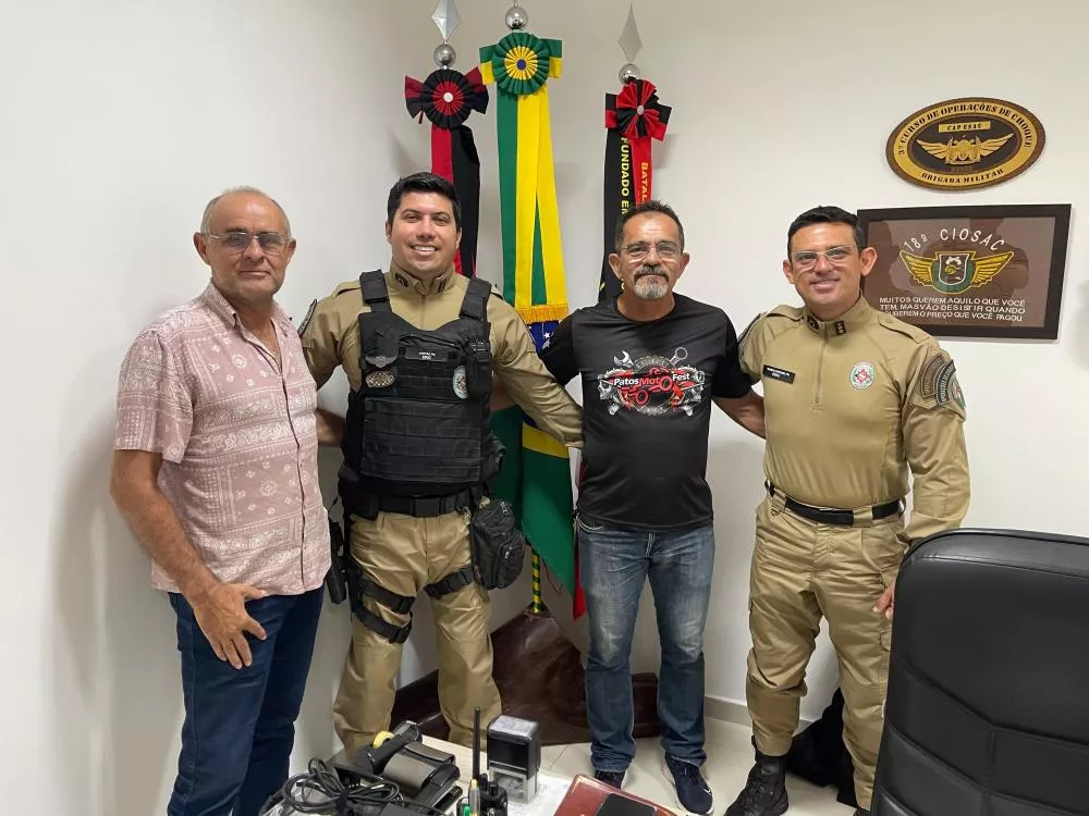 Polícia Militar e organização do Patos Moto Fest 2025 discutem planejamento de segurança em reunião