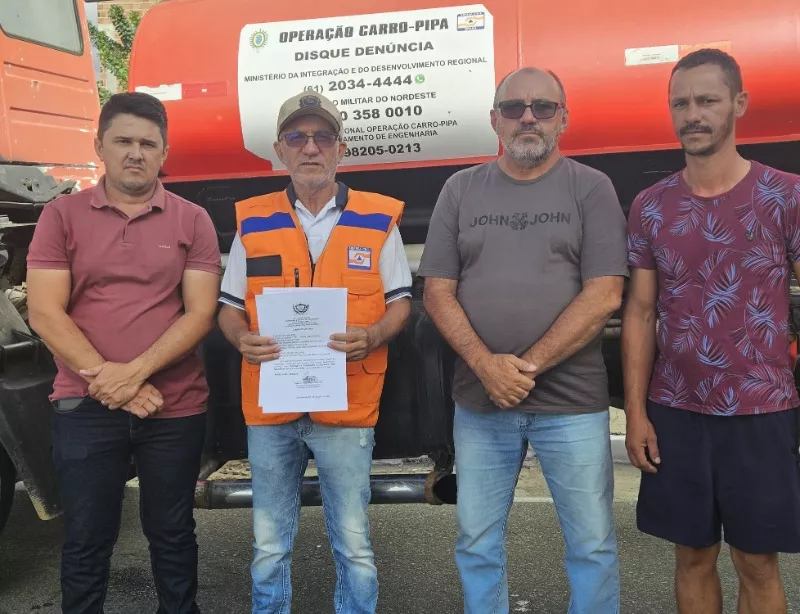 Operação Carro-Pipa é retomada em São Mamede e beneficia 29 comunidades da zona rural