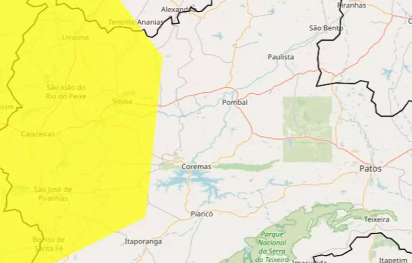 Inmet emite alerta de baixa umidade para 31 cidades do Sertão