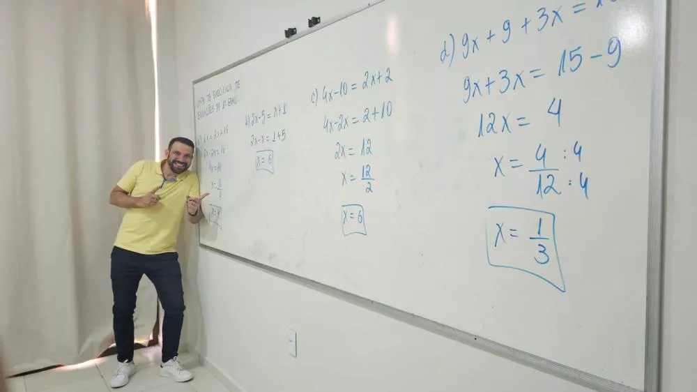 Professor Rhodolffo Lima abre novas vagas para turma do 7º ano em seu estudo especializado de matemática, em Patos