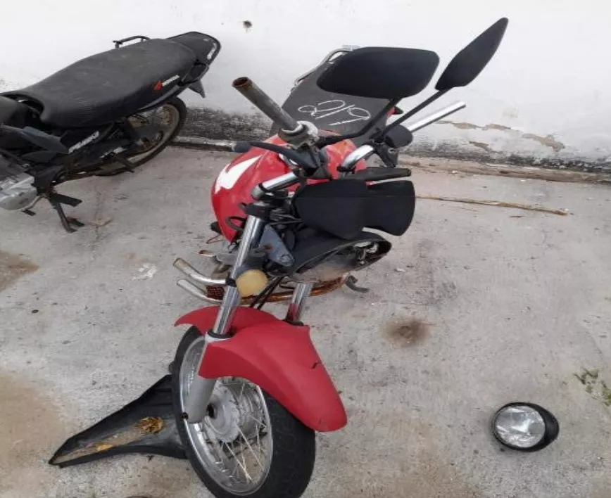 PRF encontra moto com sinais de adulteração durante vistoria em pátio de leilões, em Patos
