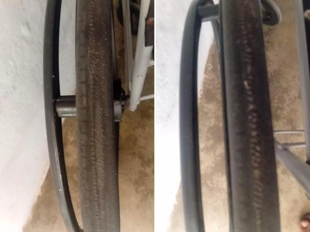 Cadeirante de Patos faz apelo por nova cadeira de rodas após pneus estourarem: “Estou precisando com urgência”