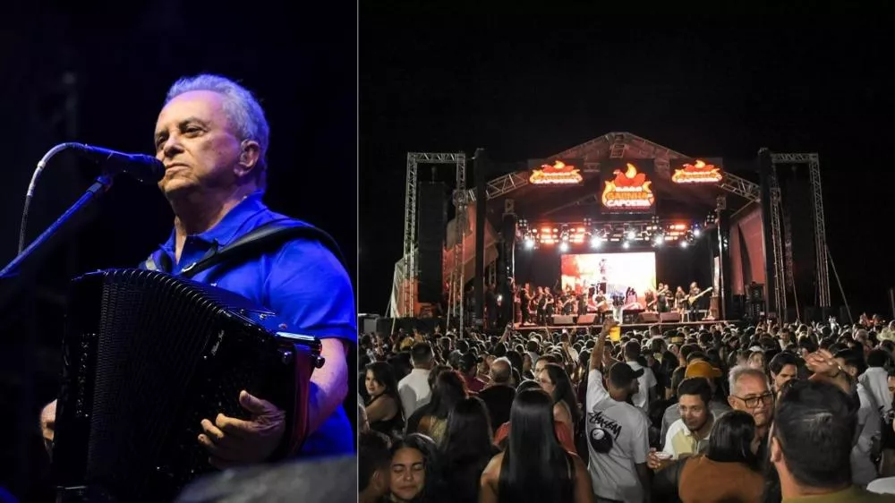 Show de Flávio José é ponto alto da noite no terceiro Festival da Galinha, em Santa Gertrudes