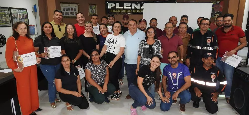 Santa Terezinha realiza curso de aperfeiçoamento em atendimento pré-hospitalar para profissionais do SAMU, servidores e motoristas