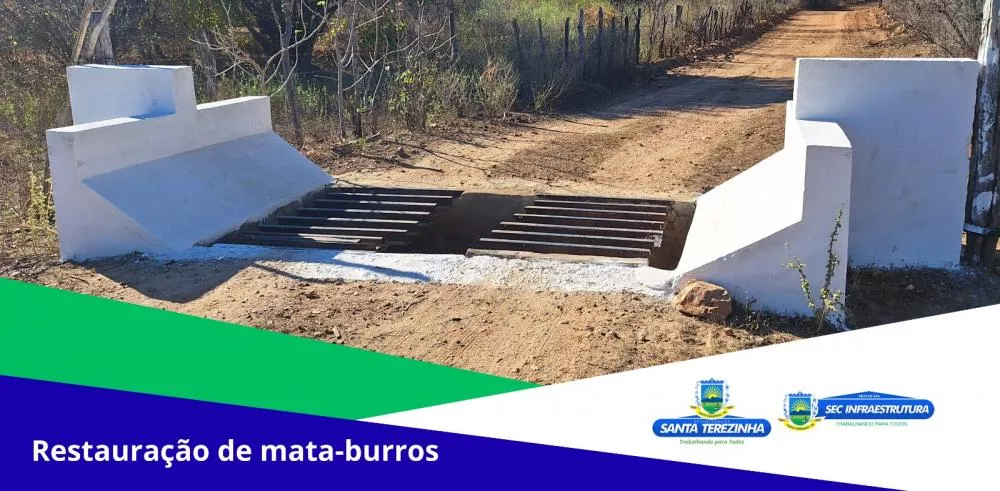 Prefeitura de Santa Terezinha mantém serviço de restauração de mata-burros atendendo pedido da população