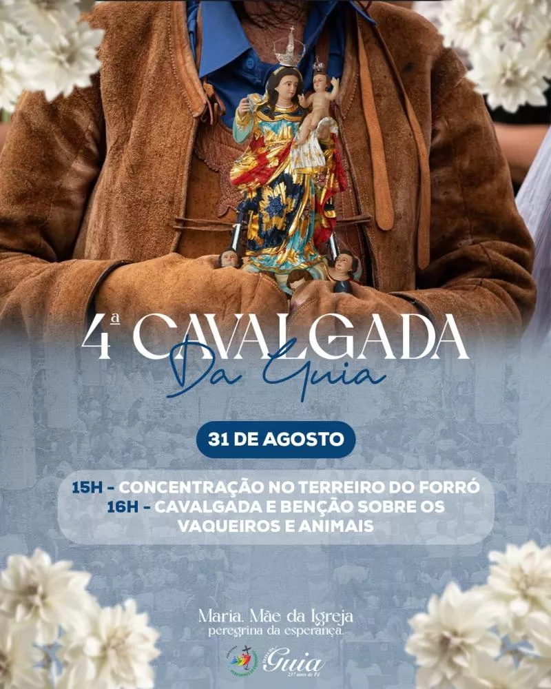Igreja Catedral realiza 4ª Cavalgada de Nossa Senhora da Guia no dia 31 de agosto, em Patos
