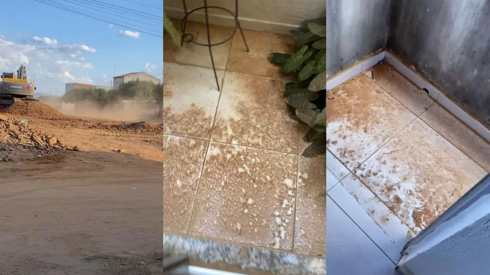 Moradores do bairro Monte Castelo denunciam excesso de poeira provocado por obra pública