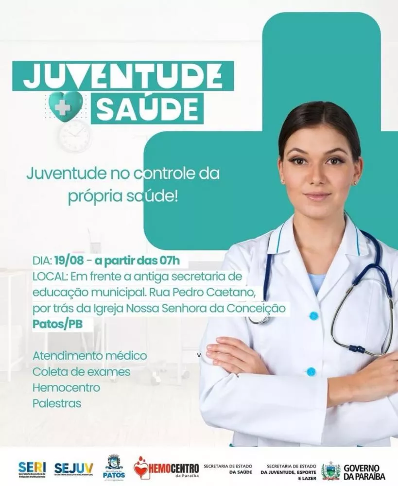 Juventude Saúde leva serviços e conscientização para jovens de Patos e região