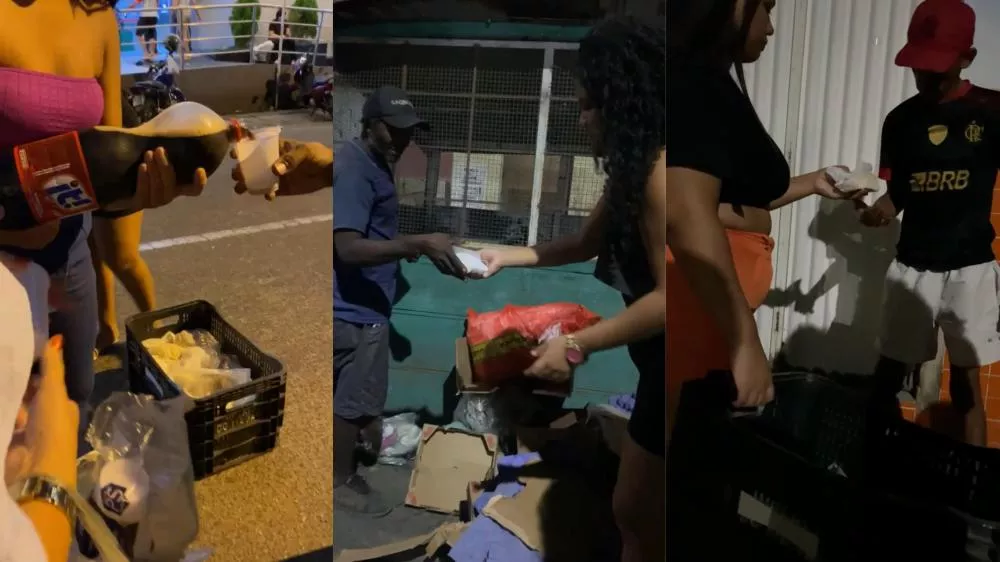 Grupo de jovens realiza ação solidária com entrega de cachorro-quente para moradores em situação de vulnerabilidade, em Patos/PB