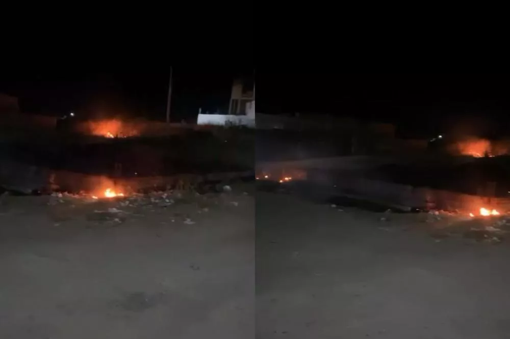 Moradora denuncia incêndio criminoso em terreno baldio no Parque Itatiunga, em Patos