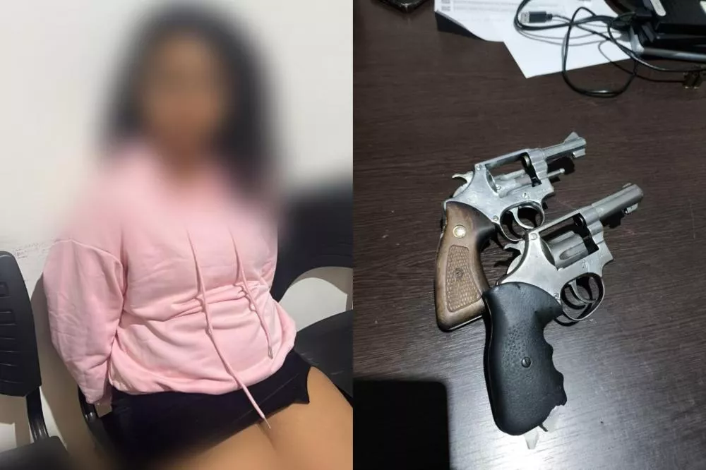 Mulher é presa pela DHE em Patos com dois revólveres que seriam enviados a facção criminosa em Santa Luzia