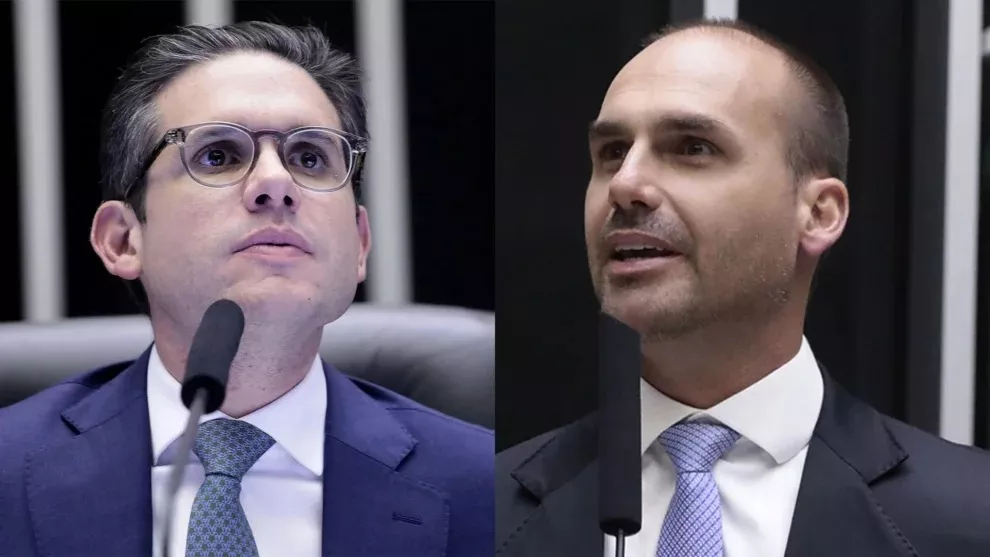 Em ofício a Hugo Motta, Eduardo Bolsonaro pede para exercer mandato dos EUA