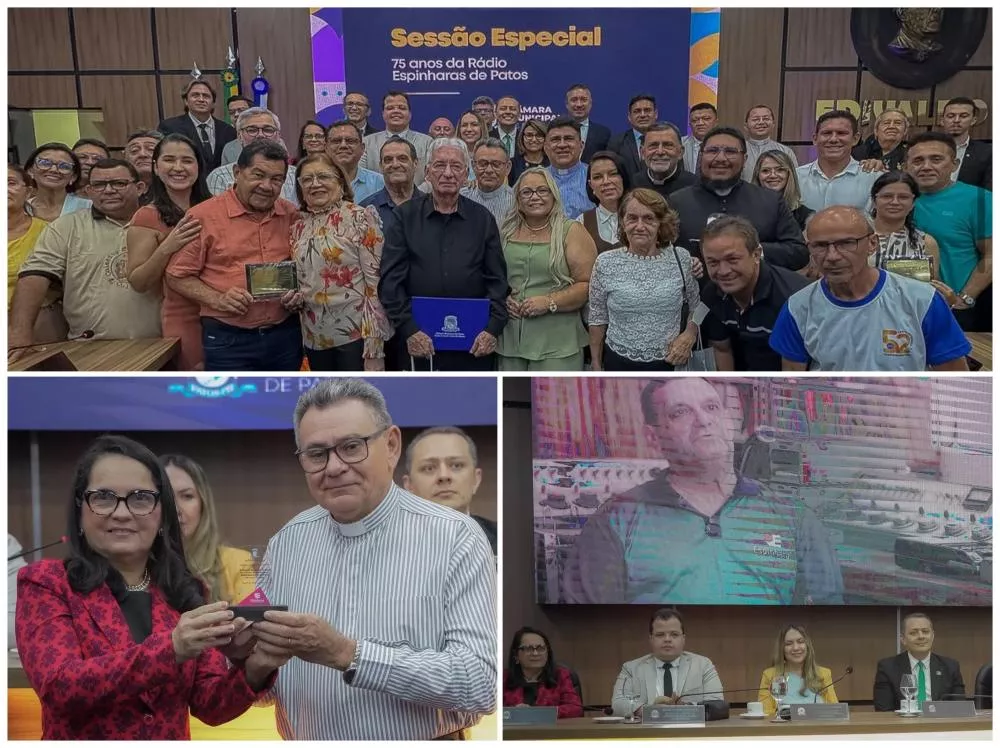 Vereadora Fatinha Bocão presta homenagem aos 75 anos da Rádio Espinharas em Sessão Especial