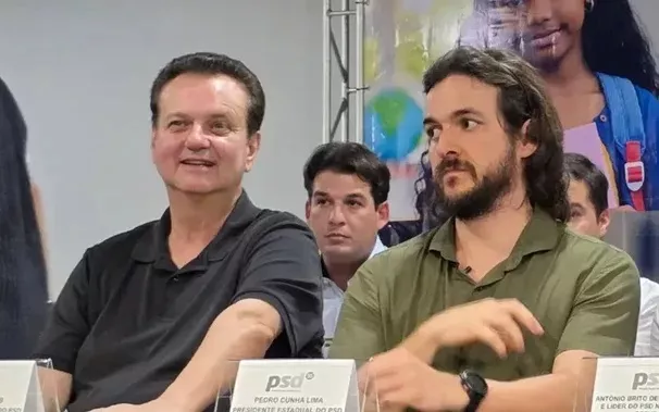 Gilberto Kassab elogia Pedro Cunha Lima como possível candidato em 2026, durante visita à Paraíba