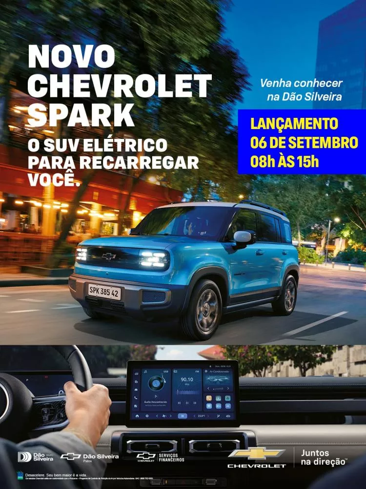 Dão Silveira apresenta o novo Chevrolet Spark, modelo 100% elétrico, em Patos
