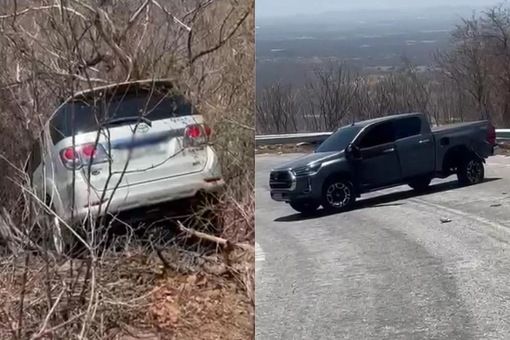 Colisão entre veículos é registrada na tarde desta quarta-feira (10) na Serra do Teixeira