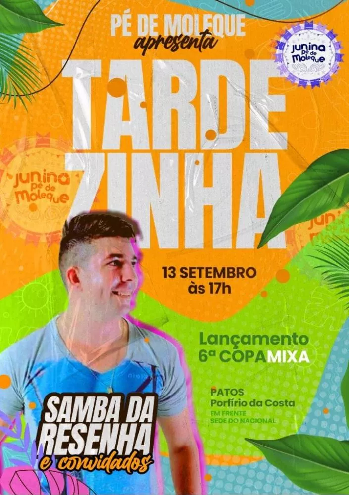 Junina Pé de Moleque apresenta “Tardezinha da Copa Mixa” neste final de semana, em Patos 