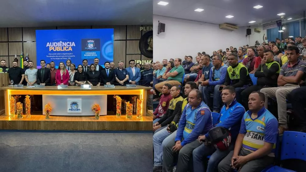 Em audiência pública na Câmara de Patos, representantes de motociclistas de aplicativo e mototaxistas debatem a legalidade do serviço. Ouça