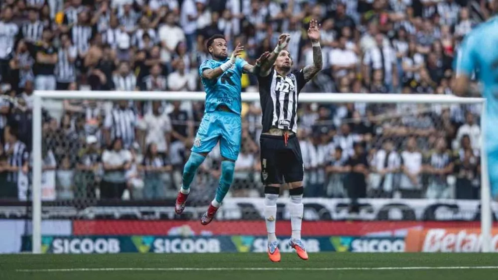 Santos busca empate heróico contra o Atlético-MG após Brazão sair de ambulância de campo