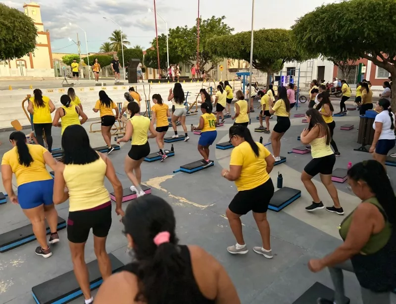 Prefeitura de Catingueira promove aulão de step e ações de prevenção ao suicídio na Academia da Saúde