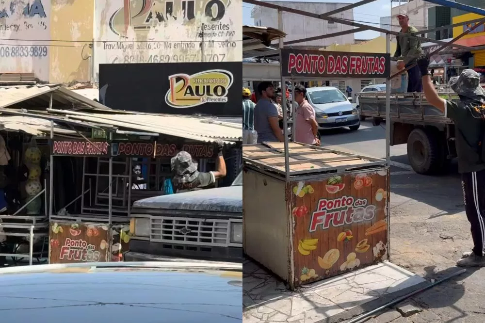 Prefeitura de Patos inicia retirada de barracas no entorno do Mercado Central após decisão judicial