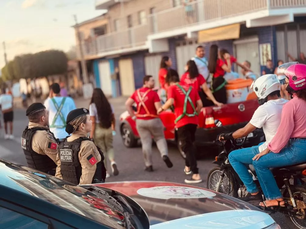 Polícia Militar garante segurança na abertura da Festa de Nossa Senhora da Guia, em Patos