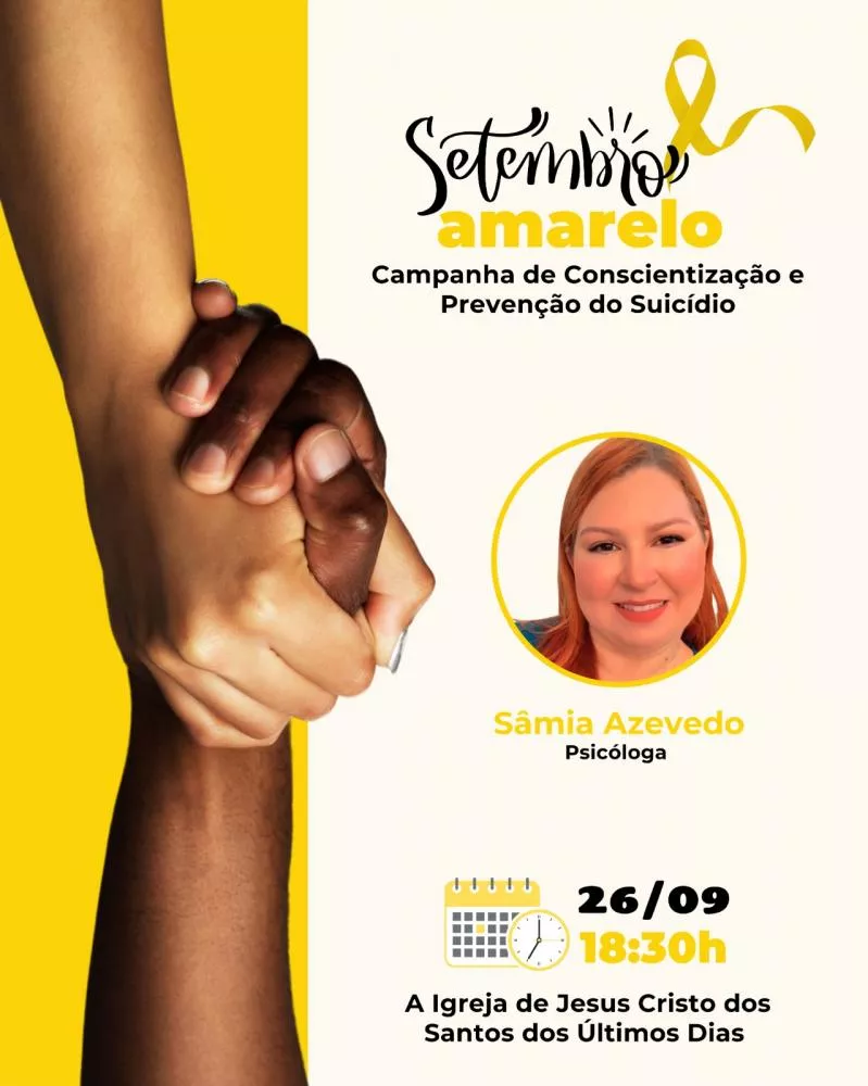 Palestra sobre prevenção ao suicídio marca campanha Setembro Amarelo em Patos