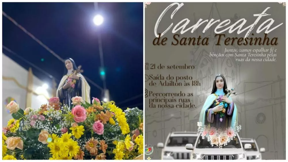 Festa de Santa Teresinha terá início neste domingo, 21 de setembro, em Santa Terezinha-PB