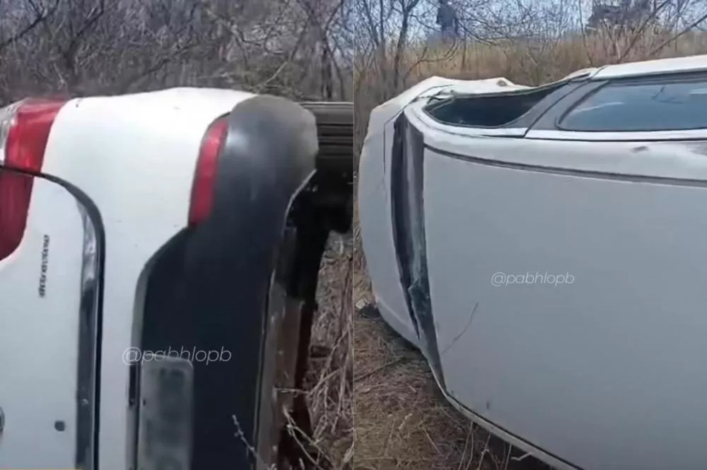 Capotamento é registrado na PB-275, entre Patos e São José de Espinharas