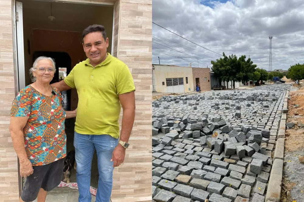 Monte Castelo recebe pavimentação de três ruas após requerimento do vereador Júnior Contigo