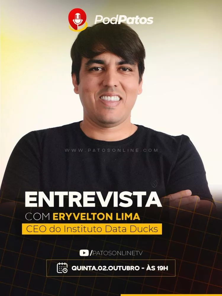 Analista de Sistemas Eryvelton Lima participa do PodPatos e apresenta novo projeto de instituto de pesquisas