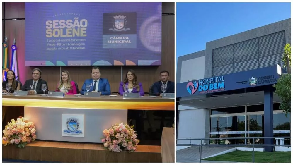Câmara Municipal de Patos-PB celebra 7 anos do Hospital do Bem em sessão solene na última quarta-feira (01)