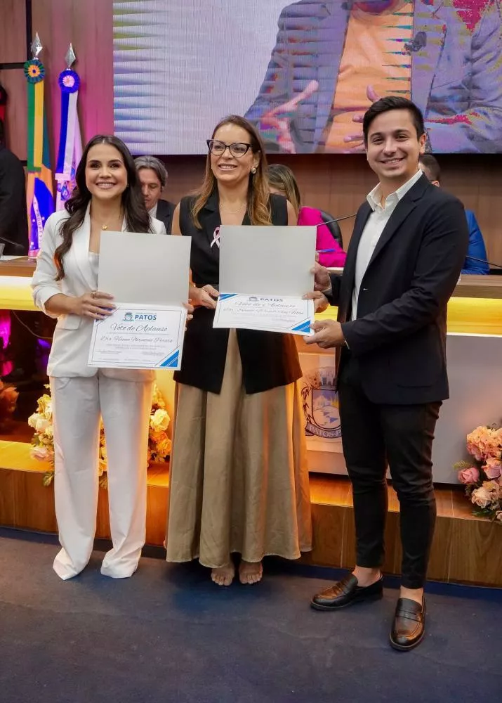 Em sessão especial, vereadora Nadir homenageia Programa Paraíba Contra o Câncer com Voto de Aplauso na Câmara de Patos